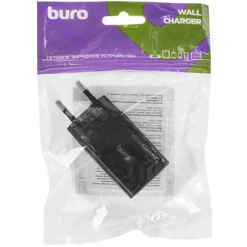 Купить Сетевое зарядное устройство Buro BUWA1 черный  9210789. Характеристики, отзывы и цены в Донецке
