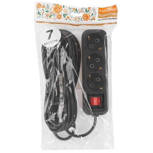 Купить Удлинитель TDM ELECTRIC Народный SQ1303-1123 черный  9277117. Характеристики, отзывы и цены в Донецке