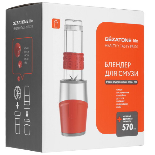 Купить Блендер стационарный Gezatone FB120 красный  9245416. Характеристики, отзывы и цены в Донецке