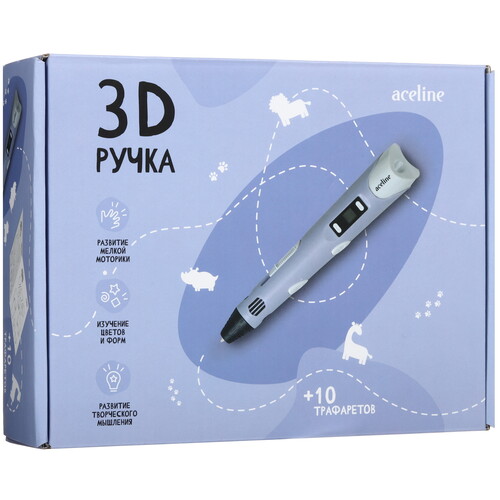 Купить 3D-ручка с пластиком Aceline RP101B  фиолетовый  9044538. Характеристики, отзывы и цены в Донецке