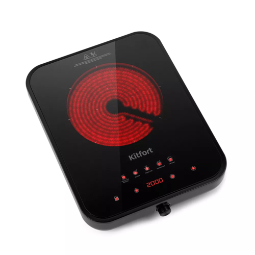 Купить Плита компактная электрическая KITFORT КТ-141 черный  5353273. Характеристики, отзывы и цены в Донецке