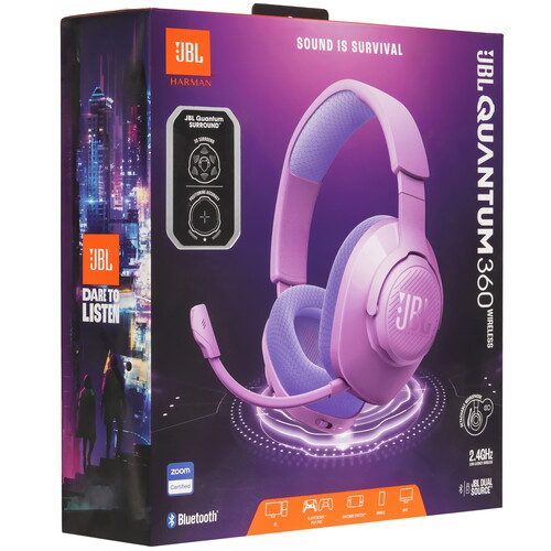 Купить Беспроводные наушники JBL Quantum 360 розовый 2024  5496611. Характеристики, отзывы и цены в Донецке