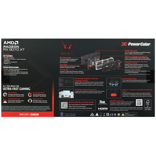 Купить Видеокарта PowerColor AMD Radeon RX 9070 XT Red Devil OC  5634979. Характеристики, отзывы и цены в Донецке