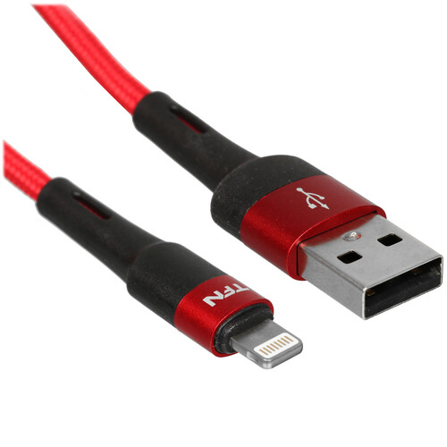 Купить Кабель круглый TFN Lightning 8-pin - USB 2.0 Type-A красный 1.2 м  9282229. Характеристики, отзывы и цены в Донецке