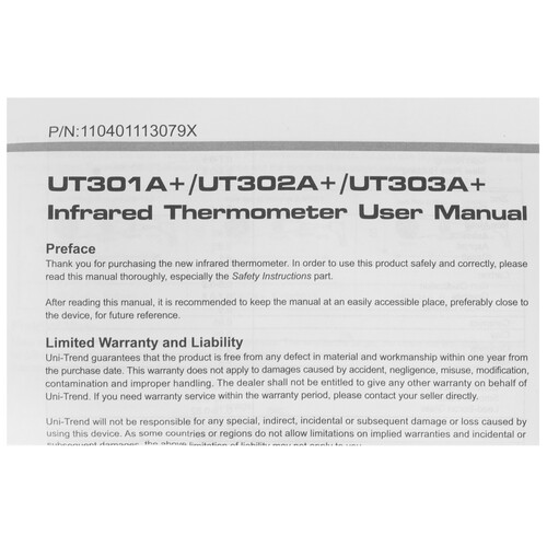 Купить Пирометр UNI-T UT301A+  9311359. Характеристики, отзывы и цены в Донецке