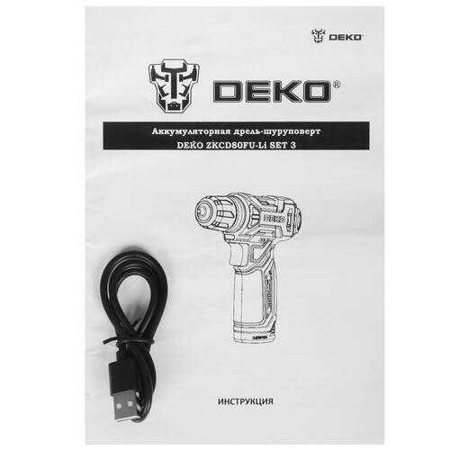 Купить Дрель-шуруповерт DEKO ZKCD80FU-Li SET 3  5361647. Характеристики, отзывы и цены в Донецке