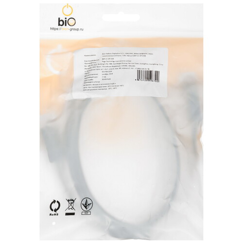 Купить Кабель  Bion DisplayPort - DisplayPort, 1.8 м  5612916. Характеристики, отзывы и цены в Донецке