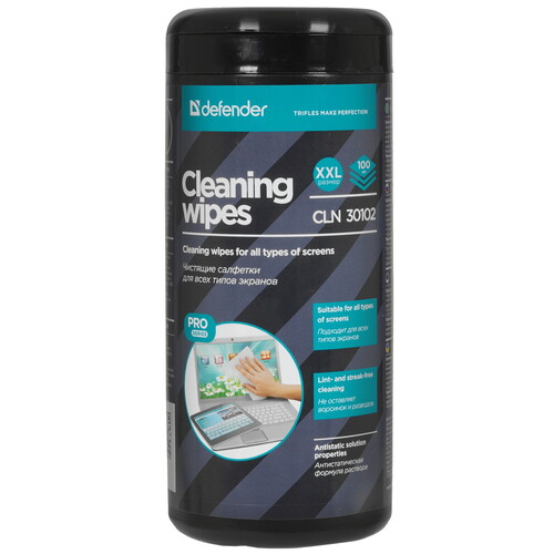 Купить Салфетки Defender CLN 30102 Pro  5034205. Характеристики, отзывы и цены в Донецке