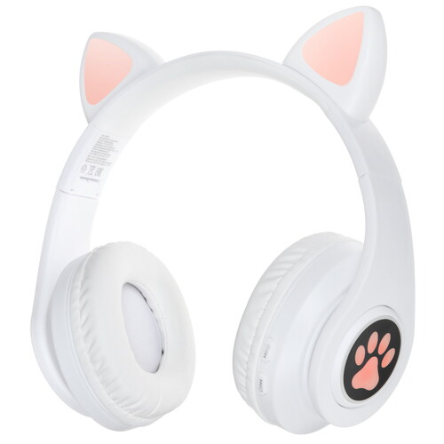 Купить Беспроводные/проводные наушники KENSHI Cat белый 2024  9056022. Характеристики, отзывы и цены в Донецке