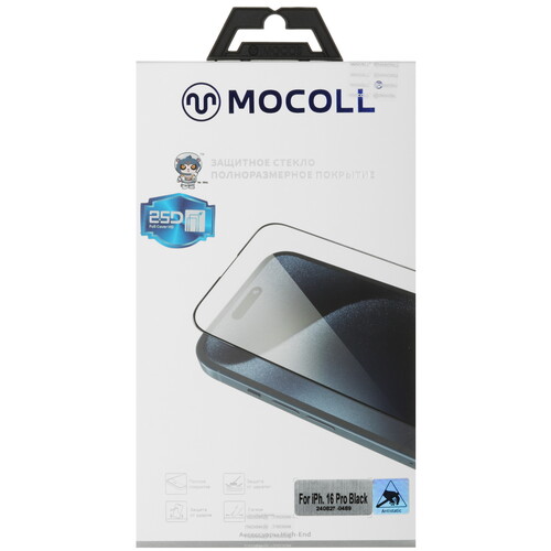 Купить Защитное стекло MOCOLL для экрана Apple iPhone 16 Pro  5493002. Характеристики, отзывы и цены в Донецке