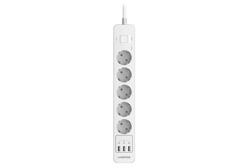 Купить Сетевой фильтр Harper UCH-510 белый  5362784. Характеристики, отзывы и цены в Донецке