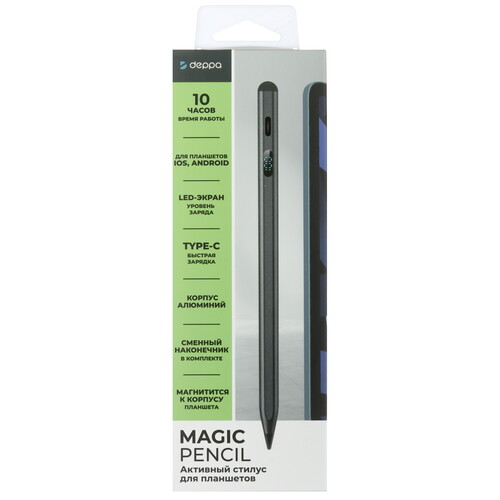 Купить Стилус Deppa Magic Pencil универсальный серый  5475524. Характеристики, отзывы и цены в Донецке