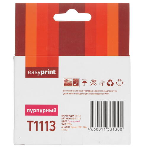 Купить Картридж EasyPrint IE-T1113 пурпурный  9981522. Характеристики, отзывы и цены в Донецке