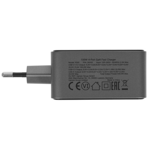 Купить Сетевое зарядное устройство Ugreen X565 серый  9191274. Характеристики, отзывы и цены в Донецке