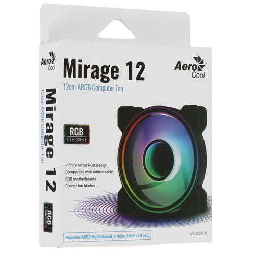 Купить Вентилятор Aerocool Mirage 12 ARGB  черный  1684932. Характеристики, отзывы и цены в Донецке