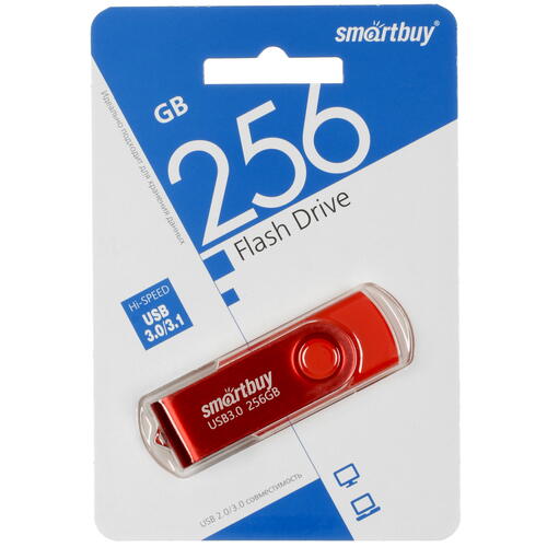 Купить Память USB Flash 256 ГБ Smartbuy Twist [SB256GB3TWR]  9954206. Характеристики, отзывы и цены в Донецке