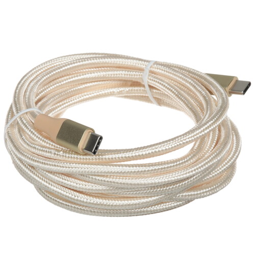 Купить Кабель круглый Verizo USB Type-C - USB Type-C золотистый 3 м  5497272. Характеристики, отзывы и цены в Донецке