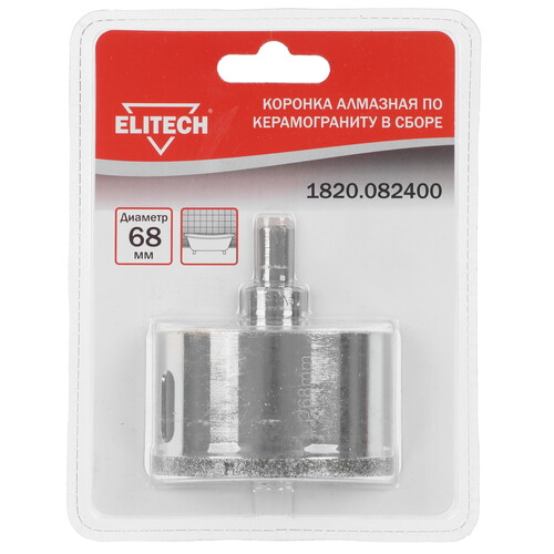 Купить Алмазная коронка Elitech 1820.082400  9187003. Характеристики, отзывы и цены в Донецке