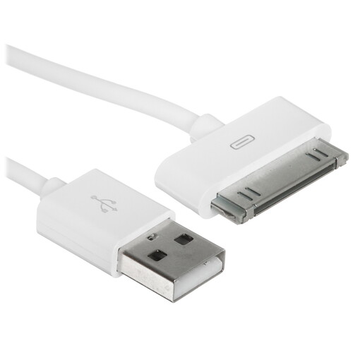 Купить Кабель круглый Aceline 30-pin Apple - USB 2.0 Type-A белый 1 м  9086513. Характеристики, отзывы и цены в Донецке