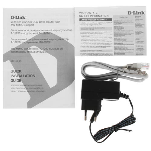 Купить Wi-Fi роутер D-Link DIR-822/E1  4773963. Характеристики, отзывы и цены в Донецке