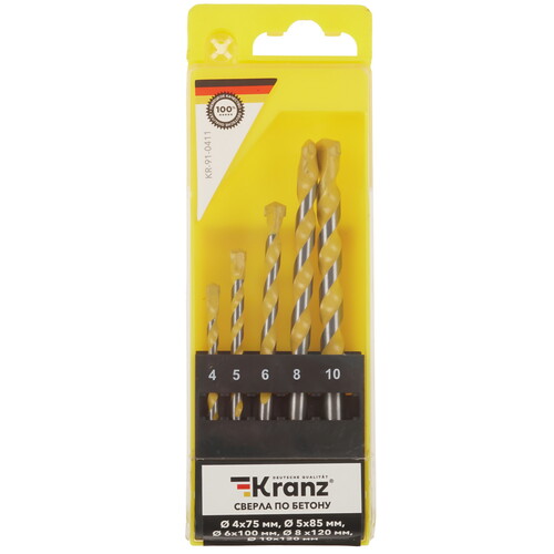 Купить Набор сверл KRANZ KR-91-0411  9117319. Характеристики, отзывы и цены в Донецке