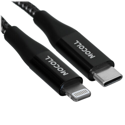 Купить Кабель круглый MOCOLL Lightning 8-pin MFI - USB Type-C черный 1.5 м  5470427. Характеристики, отзывы и цены в Донецке