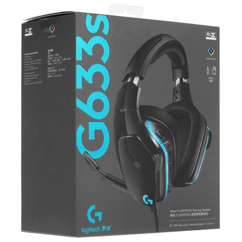 Купить Проводные наушники Logitech G633S черный 2019  5400886. Характеристики, отзывы и цены в Донецке