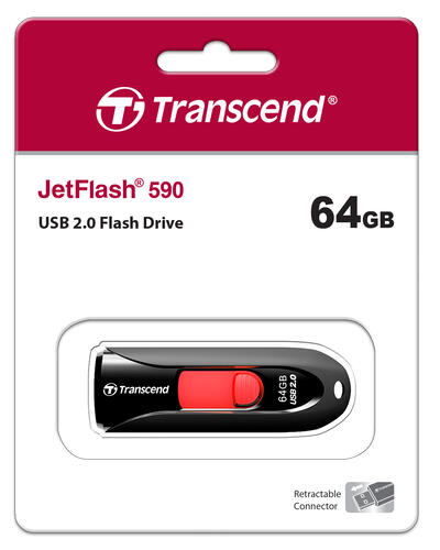 Купить Память USB Flash 64 ГБ Transcend JetFlash 590K [TS64GJF590K]  1031310. Характеристики, отзывы и цены в Донецке