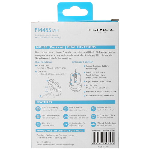 Купить Мышь проводная A4Tech Fstyler FM45S Air  5441381. Характеристики, отзывы и цены в Донецке