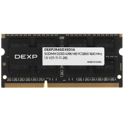 Купить Оперативная память SODIMM DEXP [DEXP2R4GD3SD16] 4 ГБ  9152906. Характеристики, отзывы и цены в Донецке