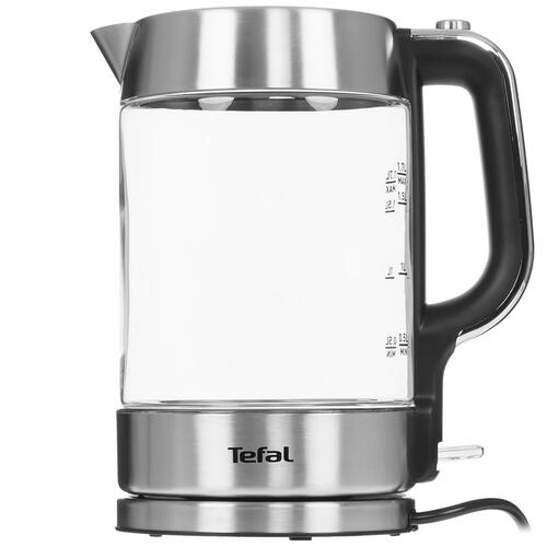 Купить Электрочайник Tefal Glass Kettle KI770D30 серебристый  9071491. Характеристики, отзывы и цены в Донецке