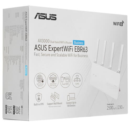 Купить Wi-Fi роутер ASUS ExpertWiFi EBR63  5449603. Характеристики, отзывы и цены в Донецке
