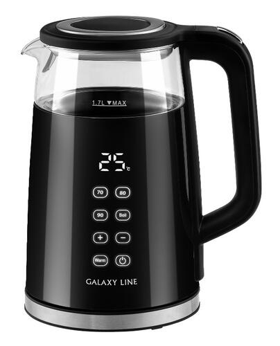 Купить Электрочайник Galaxy LINE GL 0342 черный  9061345. Характеристики, отзывы и цены в Донецке