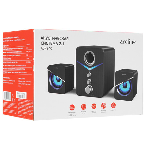 Купить Колонки Aceline ASP240 черный  4842762. Характеристики, отзывы и цены в Донецке