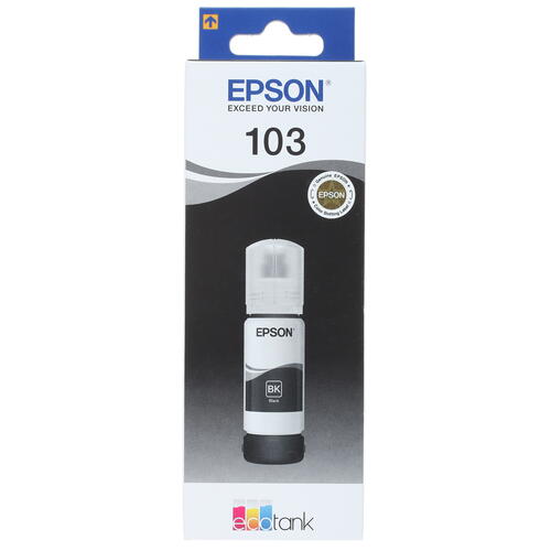 Купить Чернила водорастворимые Epson 103 [C13T00S14A] матовый черный  1312405. Характеристики, отзывы и цены в Донецке