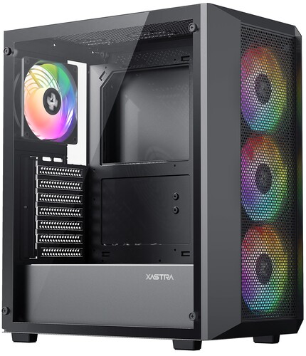 Купить Корпус XASTRA A406 4ARGB [A406-4FC12A] черный  5621559. Характеристики, отзывы и цены в Донецке