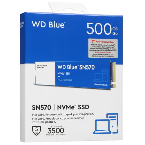 Купить 500 ГБ M.2 NVMe накопитель WD Blue SN570 [WDS500G3B0C]  5073132. Характеристики, отзывы и цены в Донецке