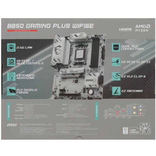 Купить Материнская плата MSI B850 GAMING PLUS WIFI6E  5637352. Характеристики, отзывы и цены в Донецке