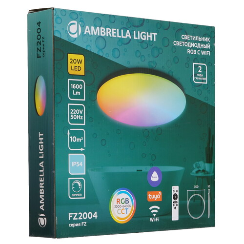 Купить Светильник потолочный Ambrella Light FZ2004 BK белый/черный  5620847. Характеристики, отзывы и цены в Донецке