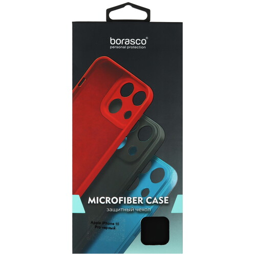 Купить Накладка  BoraSCO Microfiber Case для Apple iPhone 15 Pro черный  5601824. Характеристики, отзывы и цены в Донецке