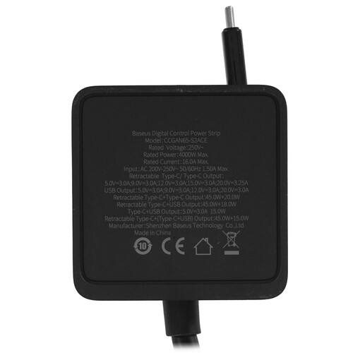 Купить Сетевое зарядное устройство Baseus PowerCombo Digital PowerStrip черный  9163666. Характеристики, отзывы и цены в Донецке
