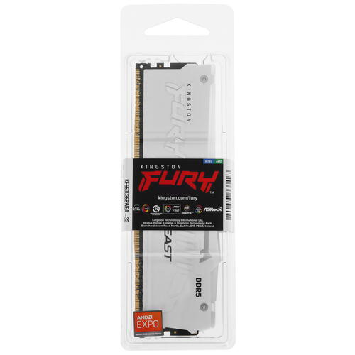 Купить Оперативная память Kingston Fury Beast AMD RGB White [KF560C36BWEA-32] 32 ГБ  5406699. Характеристики, отзывы и цены в Донецке