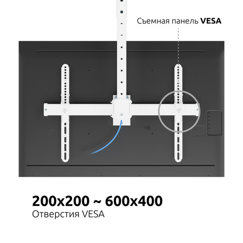 Купить Кронштейн для ТВ UNITEKI SNM4146W белый  9298839. Характеристики, отзывы и цены в Донецке