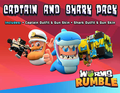 Купить Дополнение для игры Worms Rumble - Captain & Shark Double Pack (Steam)  5618217. Характеристики, отзывы и цены в Донецке