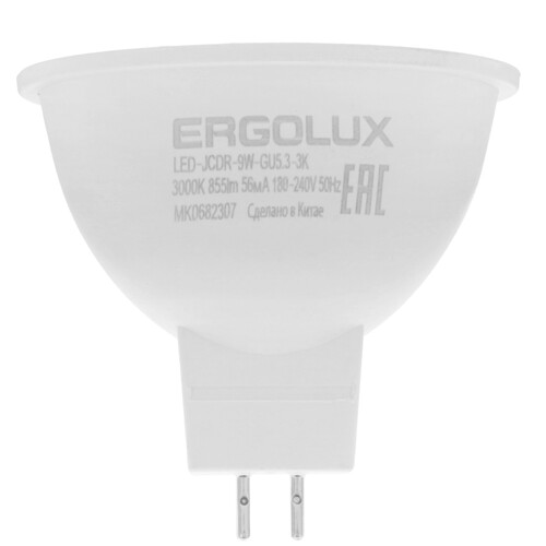 Купить Лампа светодиодная Ergolux LED-JCDR-9W-GU5.3-3K  5467594. Характеристики, отзывы и цены в Донецке