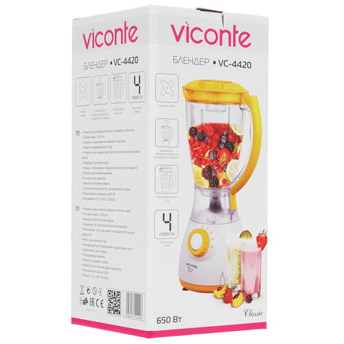 Купить Блендер стационарный Viconte VC-4420 белый  5360230. Характеристики, отзывы и цены в Донецке