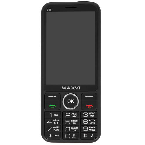 Купить Сотовый телефон Maxvi B35 черный  9916943. Характеристики, отзывы и цены в Донецке