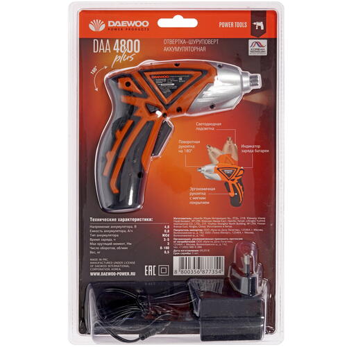 Купить Аккумуляторная отвертка DAEWOO DAА 4800 Plus  8168374. Характеристики, отзывы и цены в Донецке