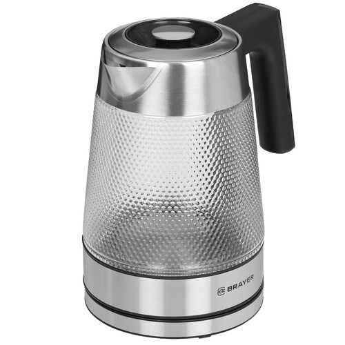 Купить Электрочайник Brayer BR1079 серебристый  9114120. Характеристики, отзывы и цены в Донецке