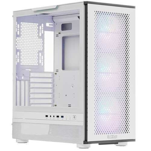 Купить Корпус PCCooler ME200 MESH WH [C3-A520WHP3-GL] белый  5459026. Характеристики, отзывы и цены в Донецке